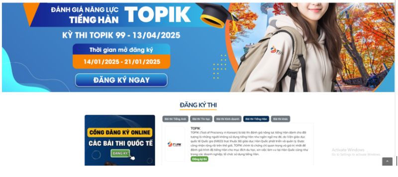 Chú ý mới nhất kì thi đánh giá năng lực tiếng Hàn TOPIK 99 tháng 4.2025